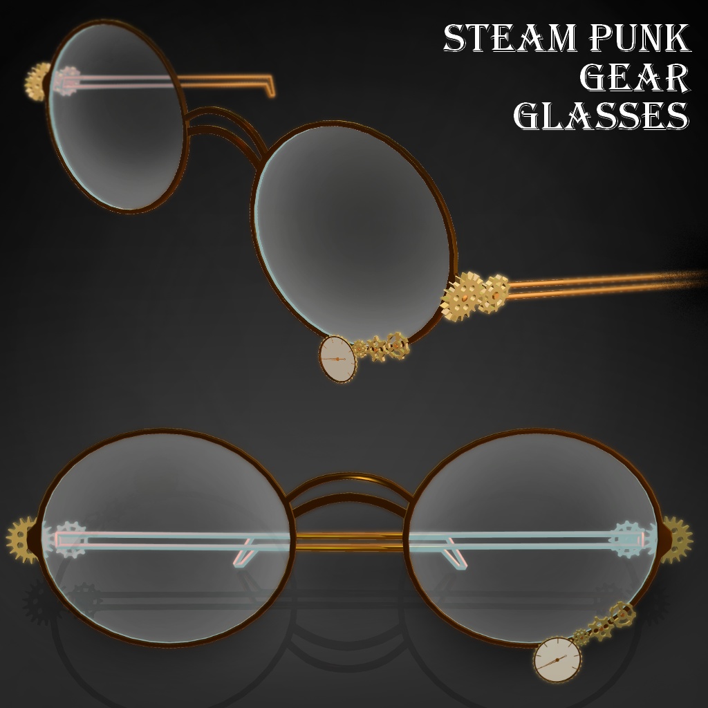 【⊕50％オフセール⊕】【ブラスロゼ対応】スチームパンクギア眼鏡