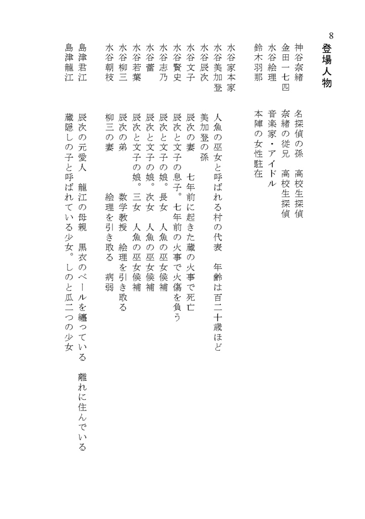 神谷奈緒の事件簿 新本陣殺人事件