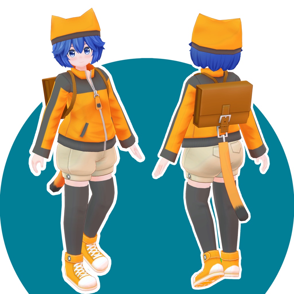 QUEST&PC用vrchatアバター「あいねこくん」