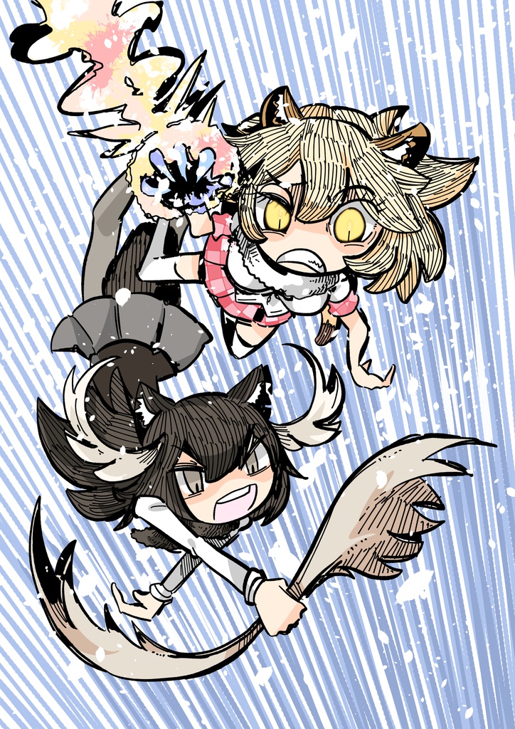 ライオンちゃんVSヘラジカちゃん(けものフレンズ)