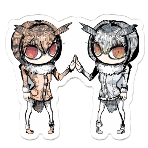 けものフレンズアクリルバッジ(ハシビロコウ、ライオン、ワシミミズク、コノハズク、ヘラジカ、ツチノコ)