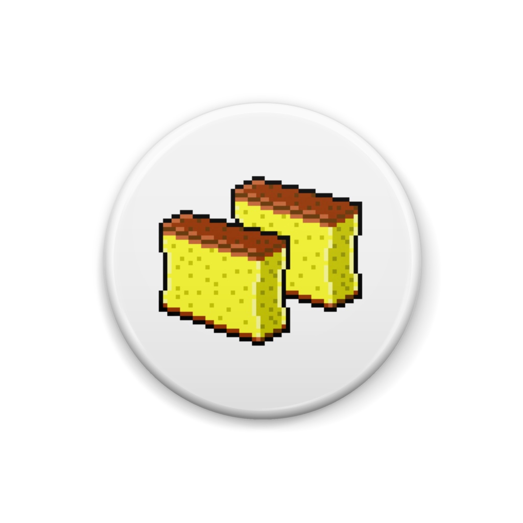 ドット絵デザート缶バッチ