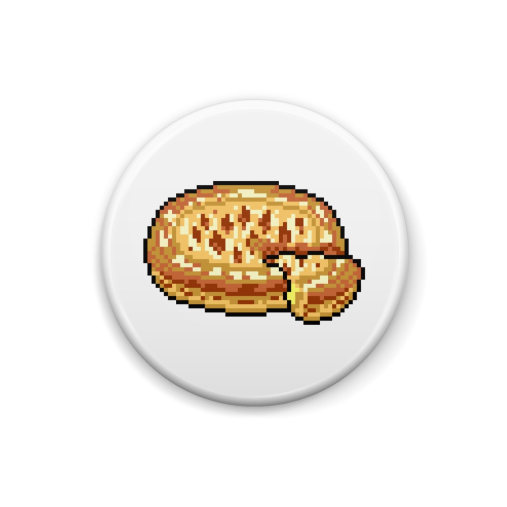 ドット絵デザート缶バッチ