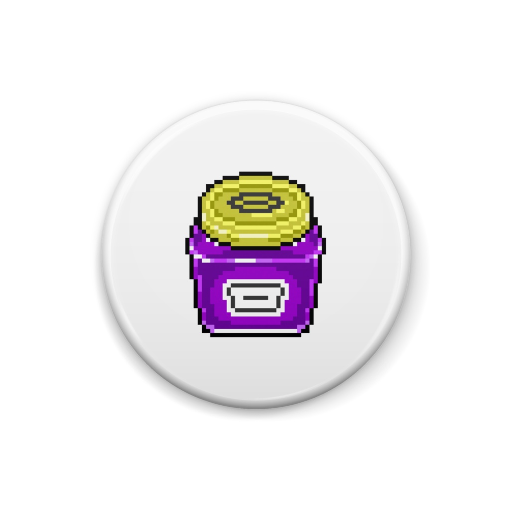 ドット絵デザート缶バッチ