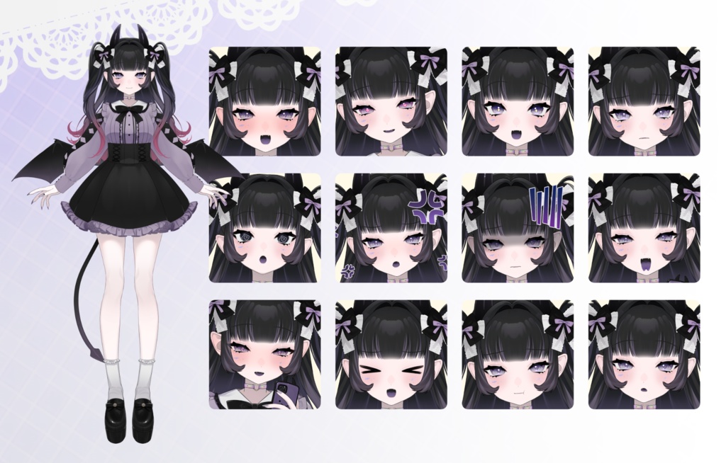 【汎用モデル】地雷系小悪魔ガール【VTS向け】