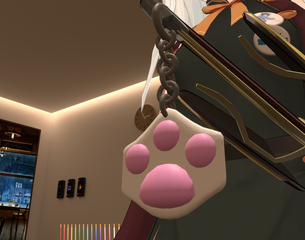 猫イヤリング&キーホルダー「PhysBone設定済み」