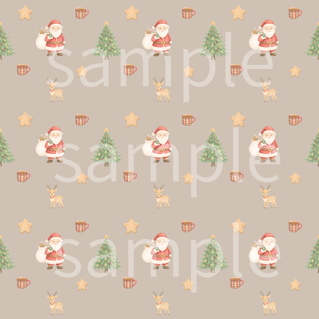 【クリスマス】デザインペーパー 8枚セット/手帳、壁紙、素材背景