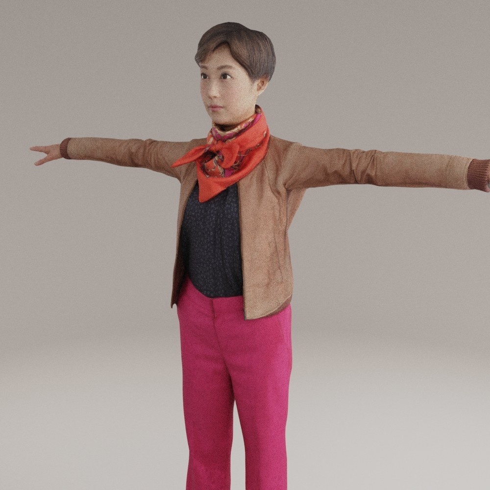 無料VRMリアルアバター【VRChat/Cluster】 195_Uta