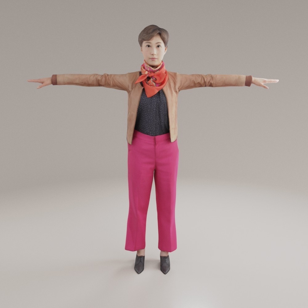 無料VRMリアルアバター【VRChat/Cluster】 195_Uta