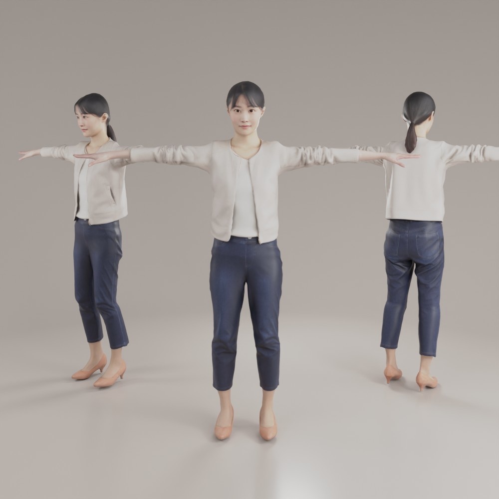 VRMリアル女性3Dアバター【VRChat/Cluster】 174_Hina