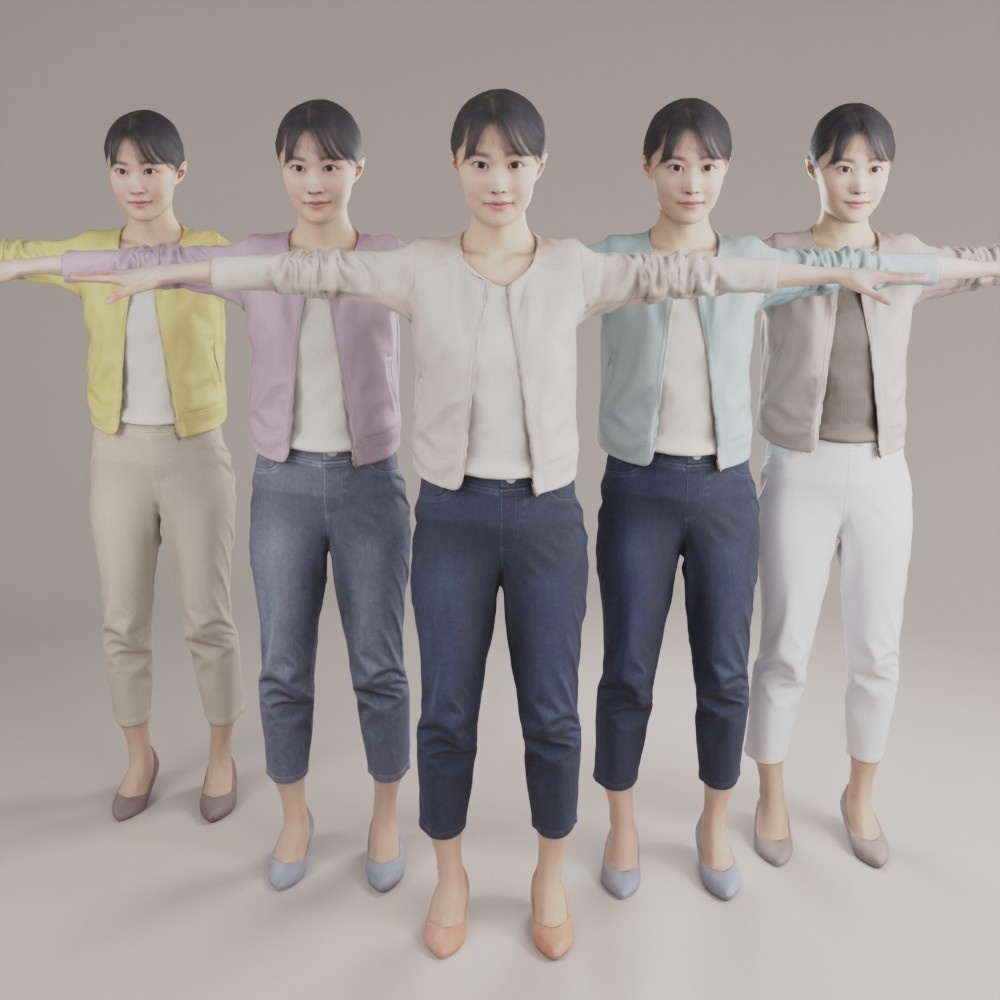 VRMリアル女性3Dアバター【VRChat/Cluster】 174_Hina