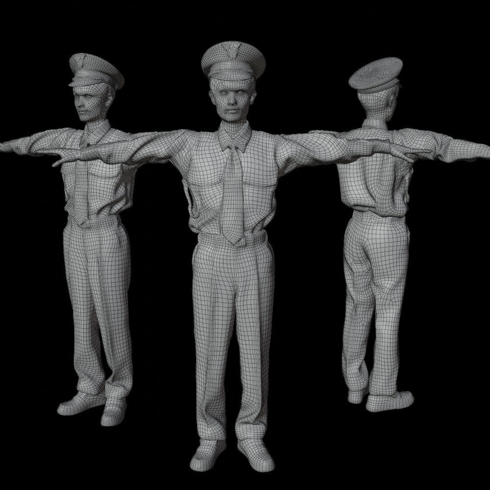 VRMリアル警備員男性3Dアバター【VRChat/Cluster】 155_Toshi