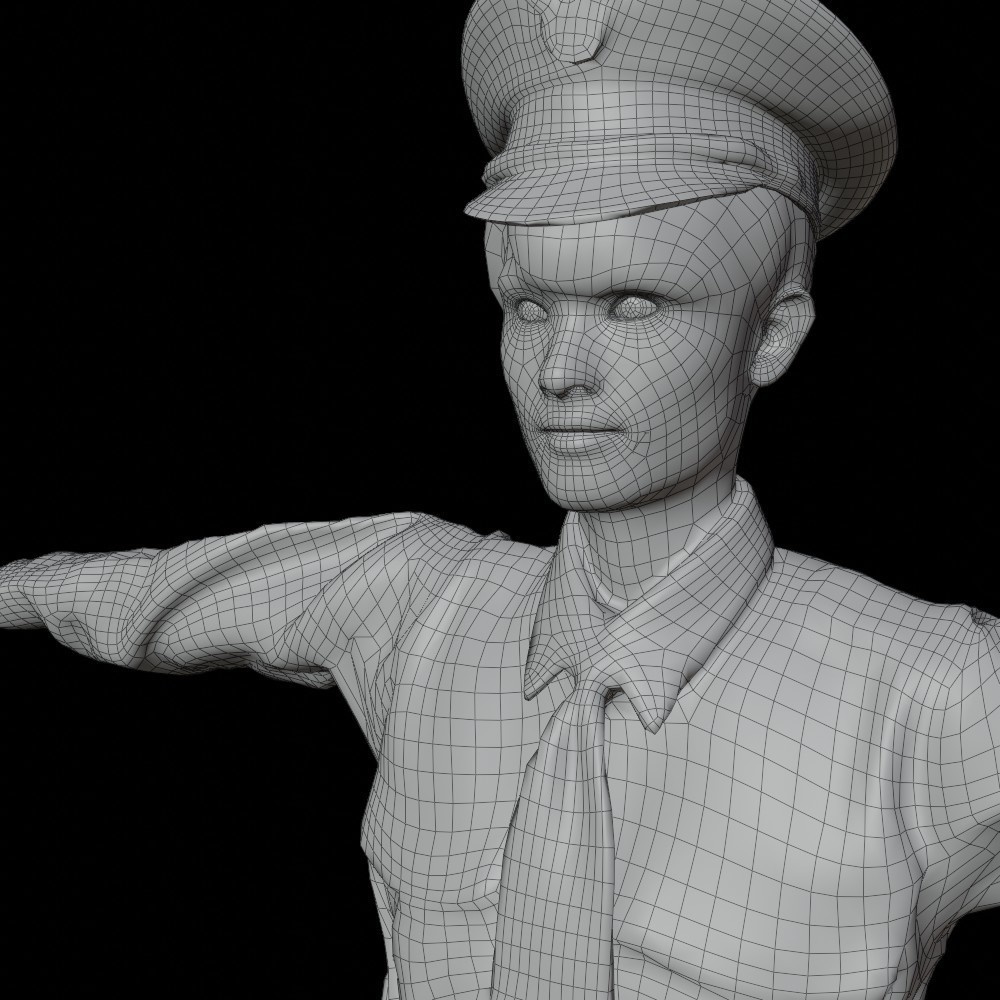 VRMリアル警備員男性3Dアバター【VRChat/Cluster】 155_Toshi