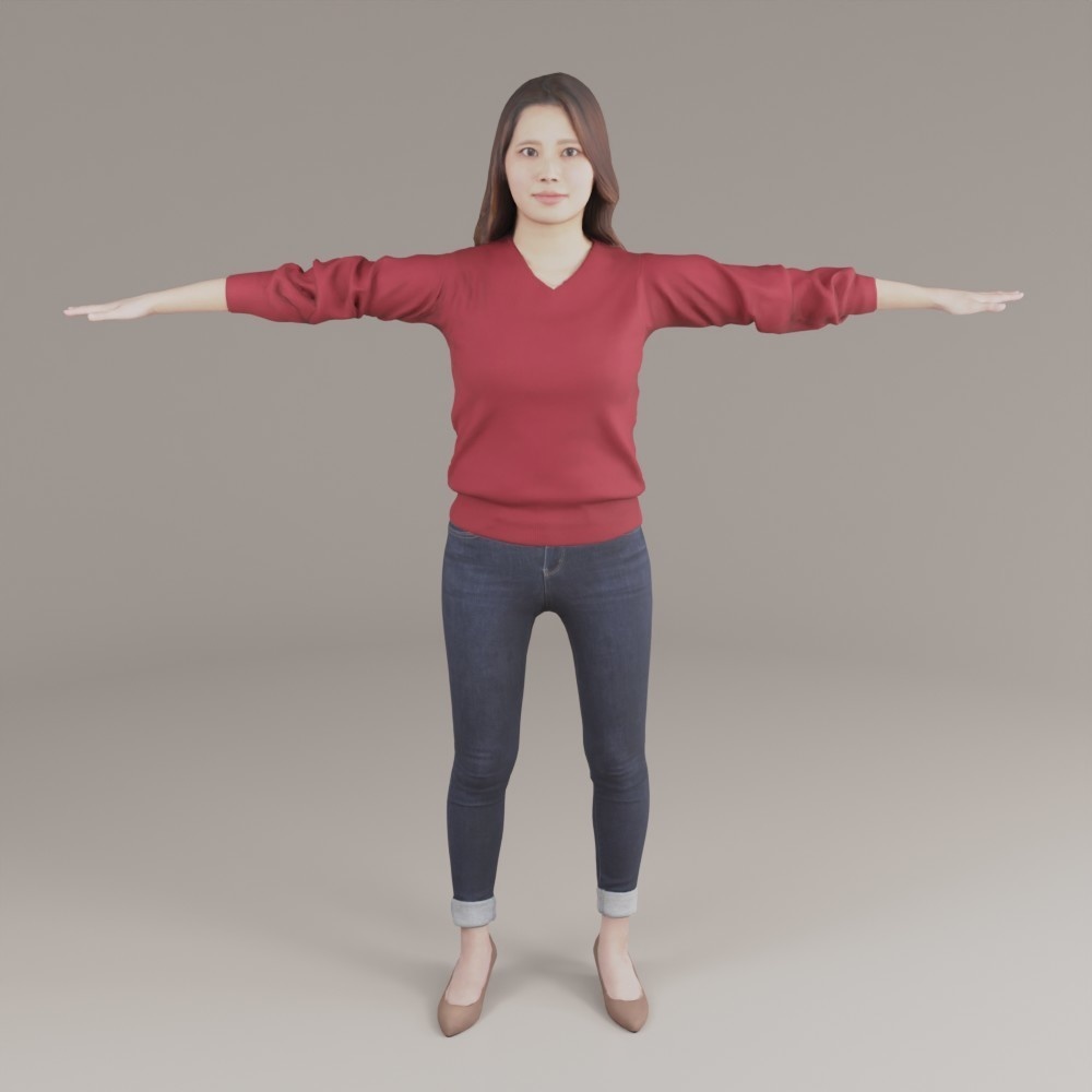 VRMリアル女性3Dアバター【VRChat/Cluster】 176_Sara