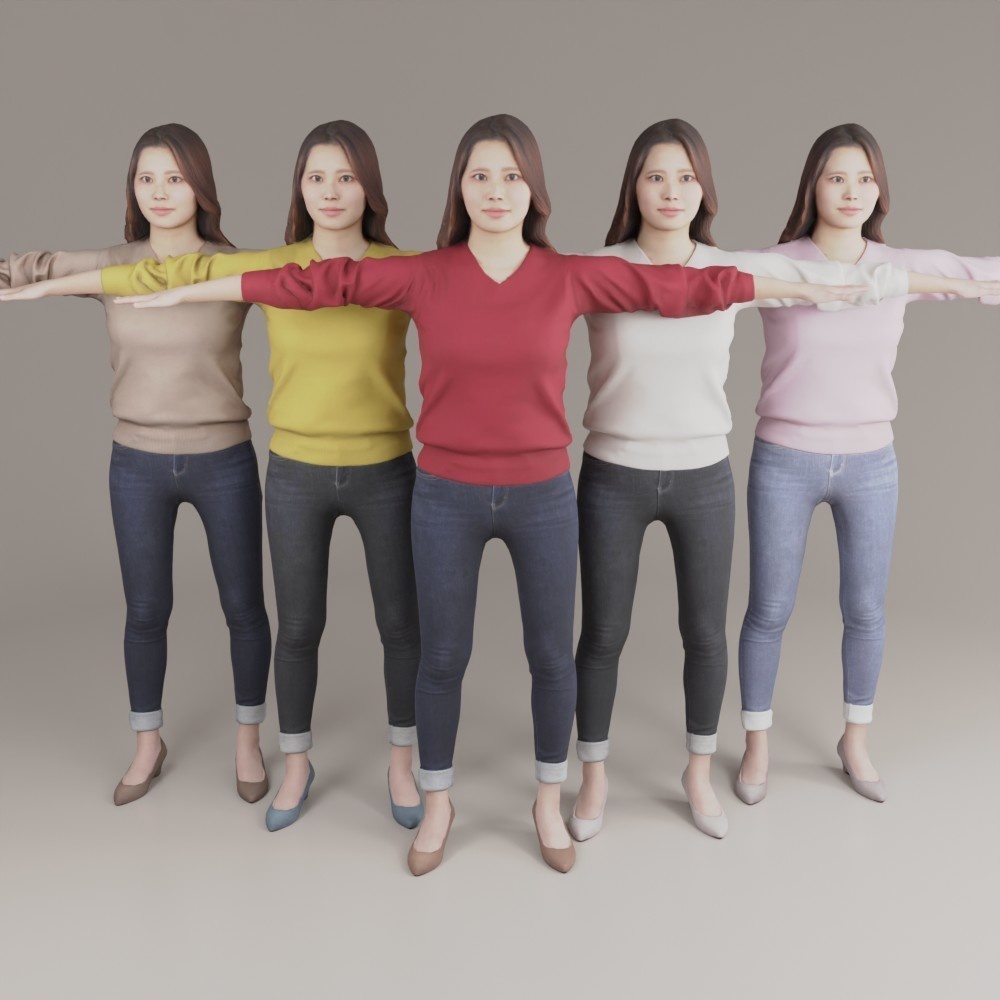 VRMリアル女性3Dアバター【VRChat/Cluster】 176_Sara