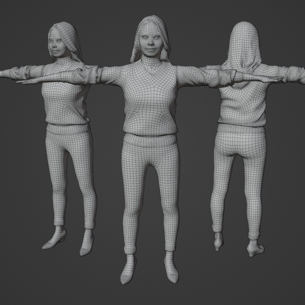 VRMリアル女性3Dアバター【VRChat/Cluster】 176_Sara