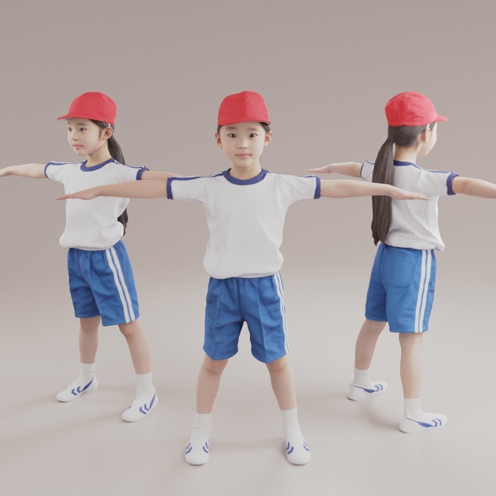 VRMリアル体操服の女の子3Dアバター【VRChat/Cluster】 233_Momo