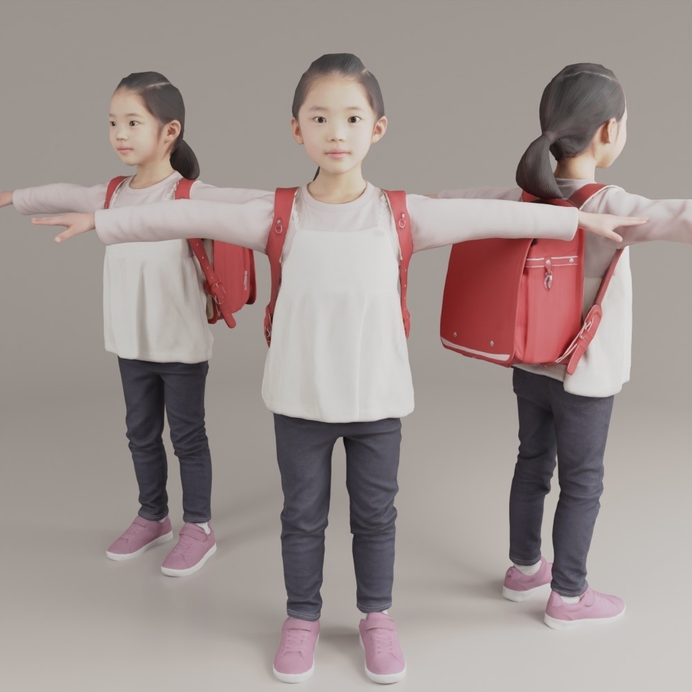 VRMランドセル小学生女子3Dアバター【VRChat/Cluster】231_Momo