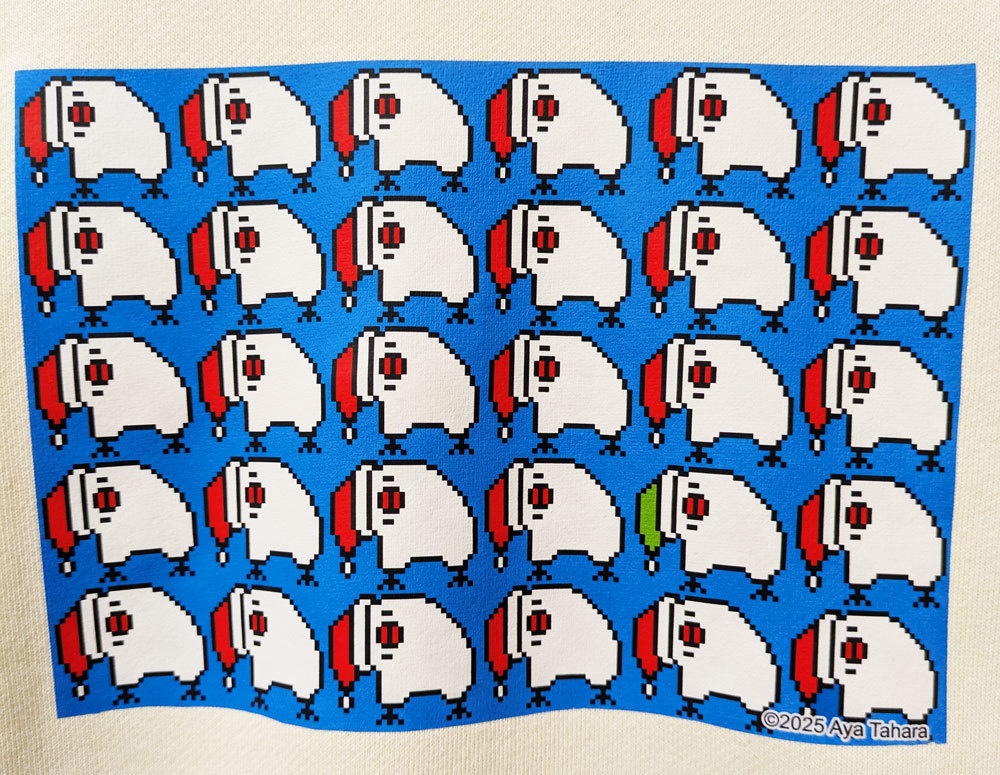 【20%OFF!SALE!】デジタル文鳥サンタのスウェット 7000円以上お買い上げプレゼント対象商品