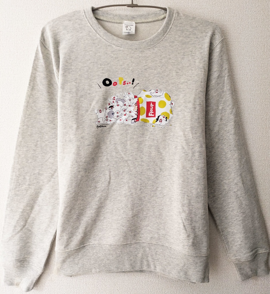  【20％OFF！SALE！】スウェット「奥さ～ん！文鳥こぼれてるよ～！」Mサイズのみ　７０００円以上お買い上げプレゼント対象商品