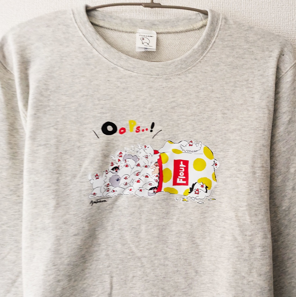 【30%OFF!SALE!】スウェット「奥さ~ん!文鳥こぼれてるよ~!」Mサイズのみ 7000円以上お買い上げプレゼント対象商品