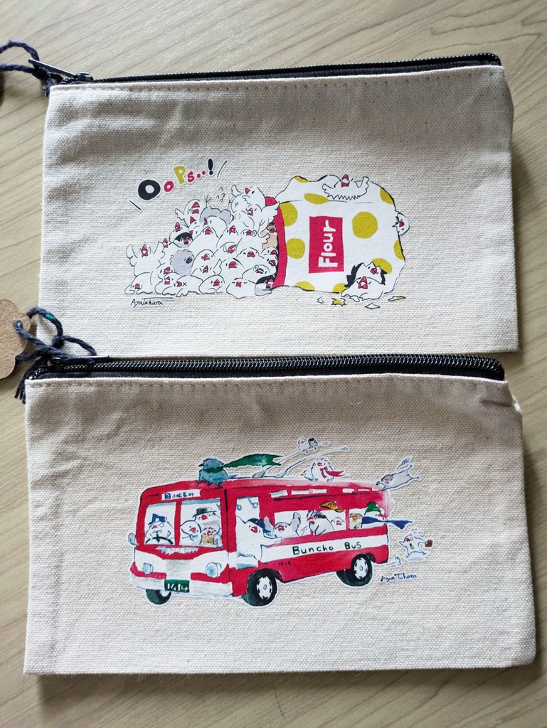 【送料無料】文鳥いっぱいポーチ！選べるデザイン　ペンケースにもおすすめ！　５０００円以上お買い上げプレゼント対象商品