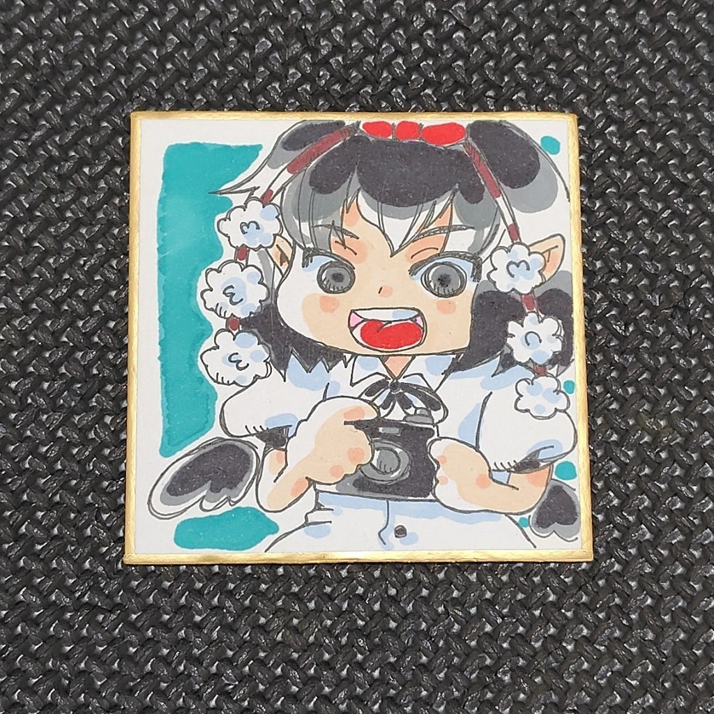 「売り切れ」東方project 射命丸文 色紙 原画