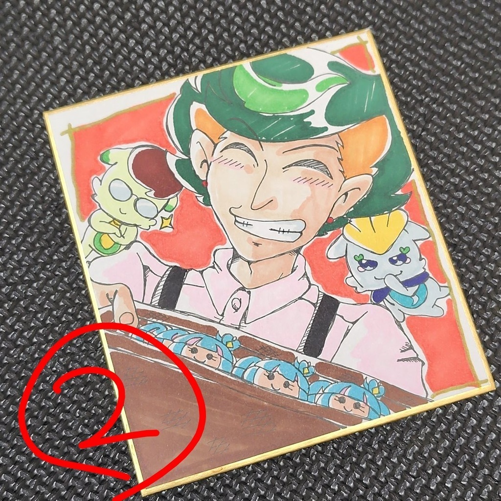 キミとアイドルプリキュア 色紙 原画 イラスト シャカシャカキーホルダー