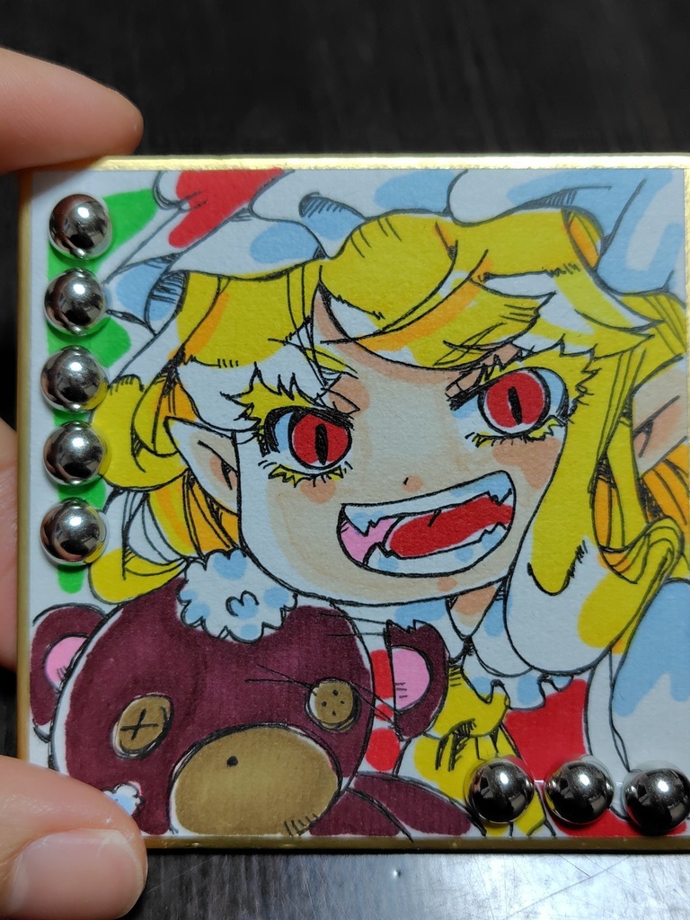 東方project フランドール・スカーレット 色紙 原画