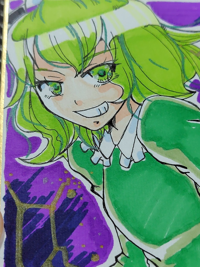 東方project 色紙 蘇我屠自古 イラスト 原画