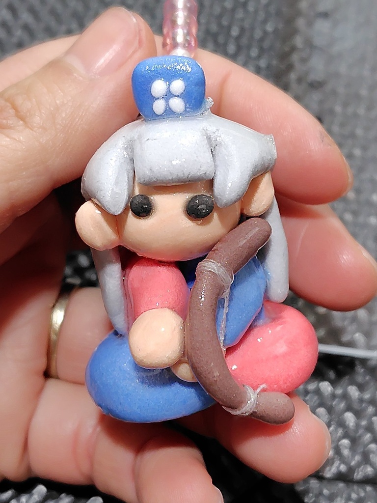 東方project えーりん 永琳 紙粘土フィギュア ハンドメイド