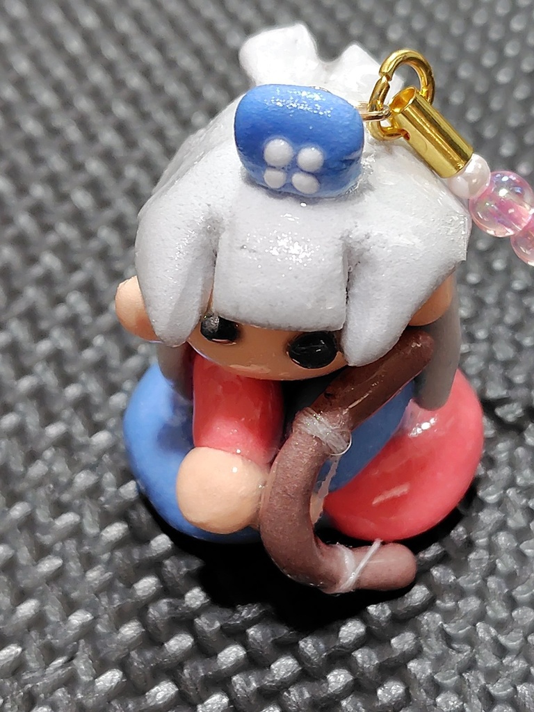 東方project　えーりん　永琳　紙粘土フィギュア　ハンドメイド