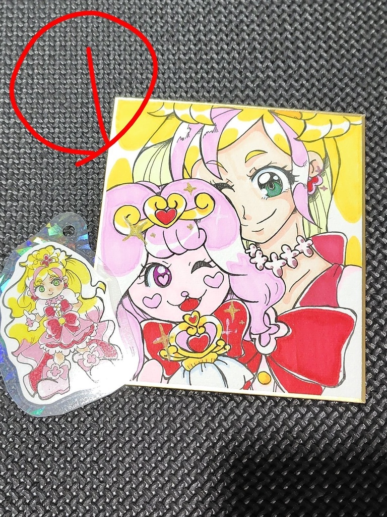 「キラキラ風」プリキュア 原画色紙 イラスト