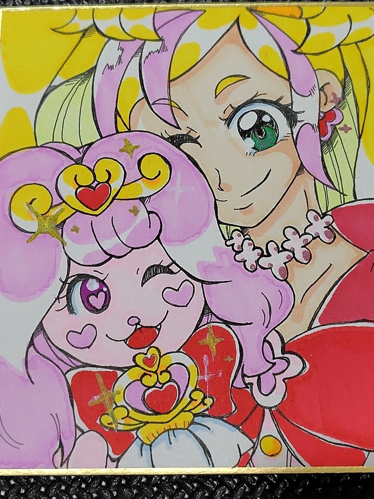 「キラキラ風」プリキュア 原画色紙 イラスト