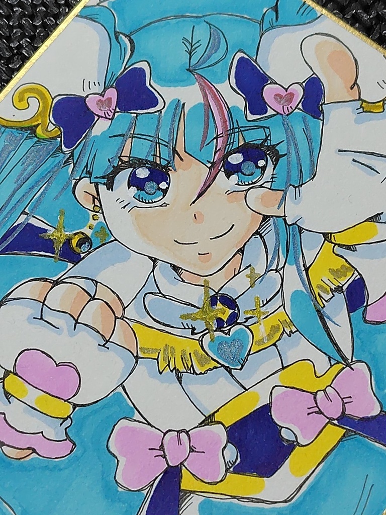 「キラキラ風」プリキュア 原画色紙 イラスト