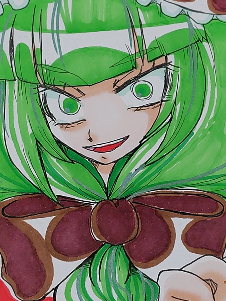 東方project 約A5サイズ イラスト 原画