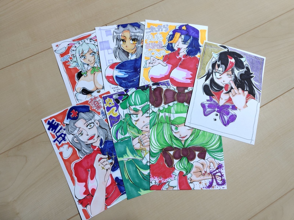 東方project 約A5サイズ イラスト 原画