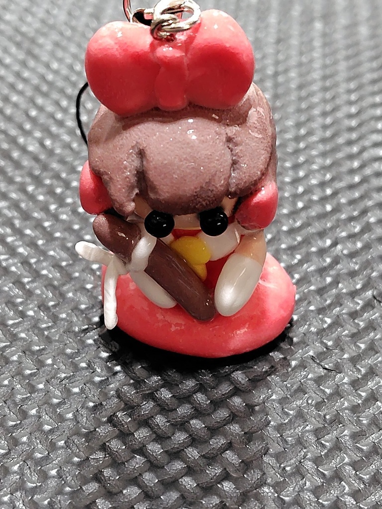 紙粘土 ハンドメイド 東方project 博麗霊夢 フィギュア ストラップ