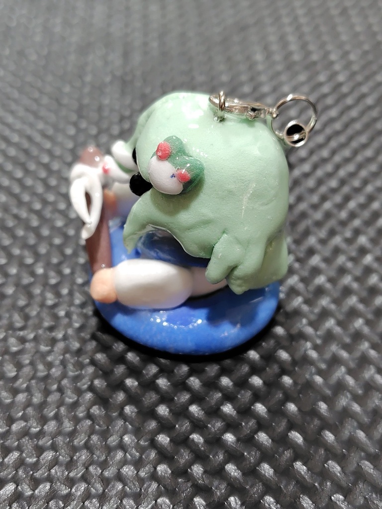 紙粘土 ハンドメイド 東方project 東風谷早苗 ストラップ フィギュア