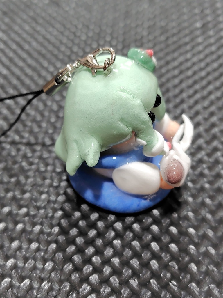 紙粘土 ハンドメイド 東方project 東風谷早苗 ストラップ フィギュア