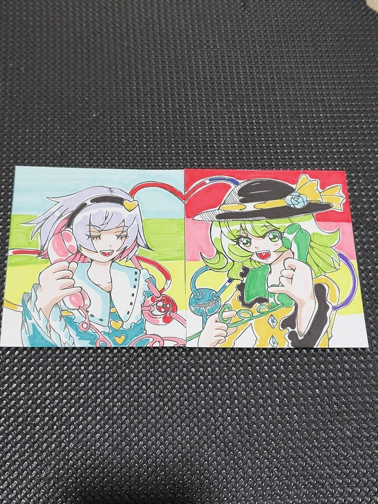 東方project 古明池さとり こいし2枚組 ファンアート イラスト