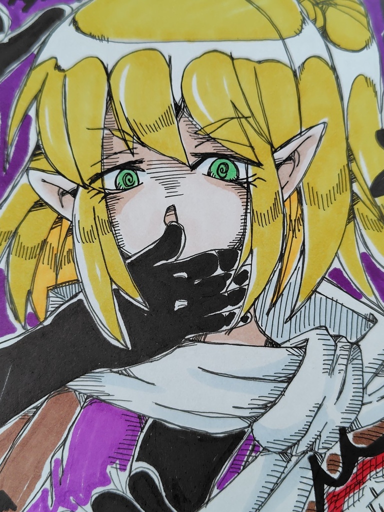 東方project 水橋パルスィ 囚われ 小色紙 原画イラスト