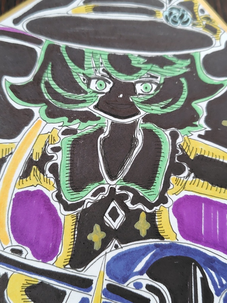 東方project 古明池こいし 闇風 小色紙 原画イラスト イラスト