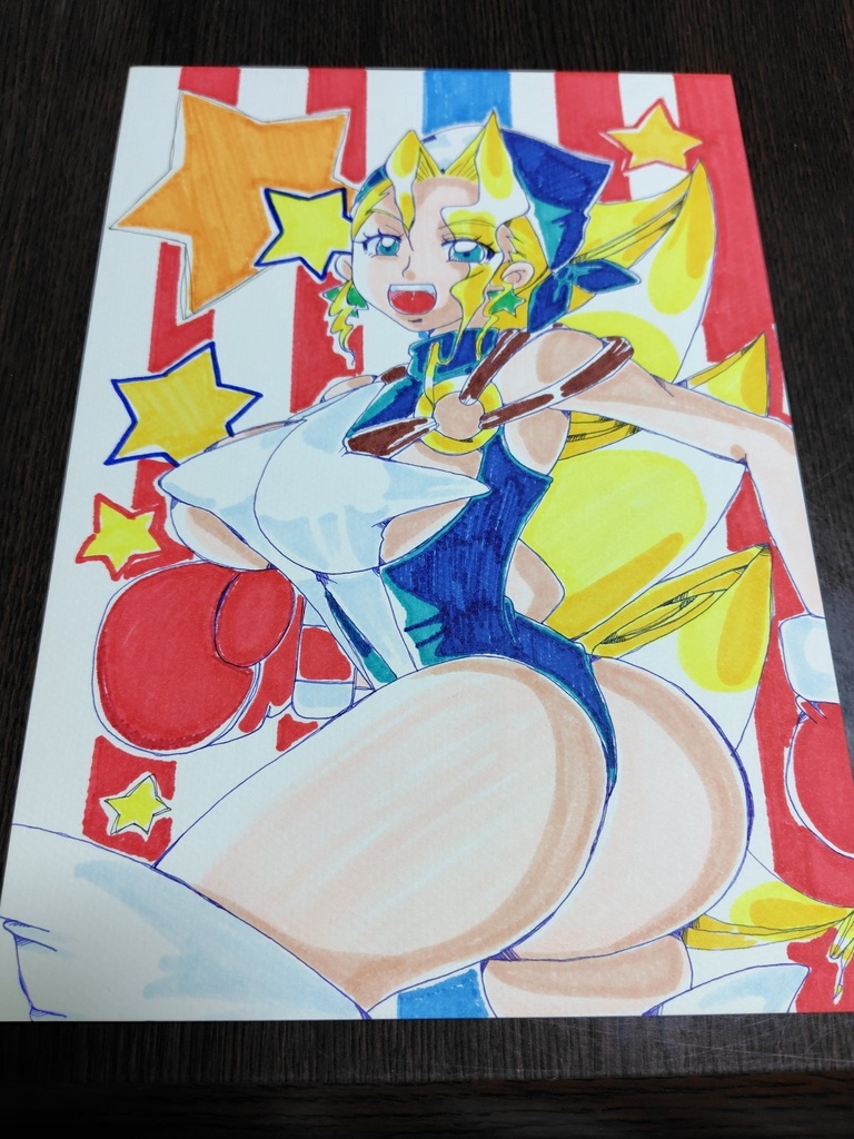 私立ジャスティス学園　ティファニー・ローズ　A4サイズ　手書きイラスト