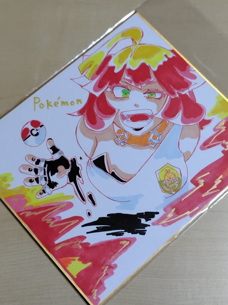 スター団 メロコ 原画イラスト 色紙