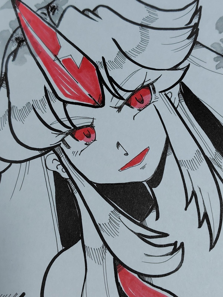 東方project 星熊勇儀 大色紙 【1色+スクリーントーン】