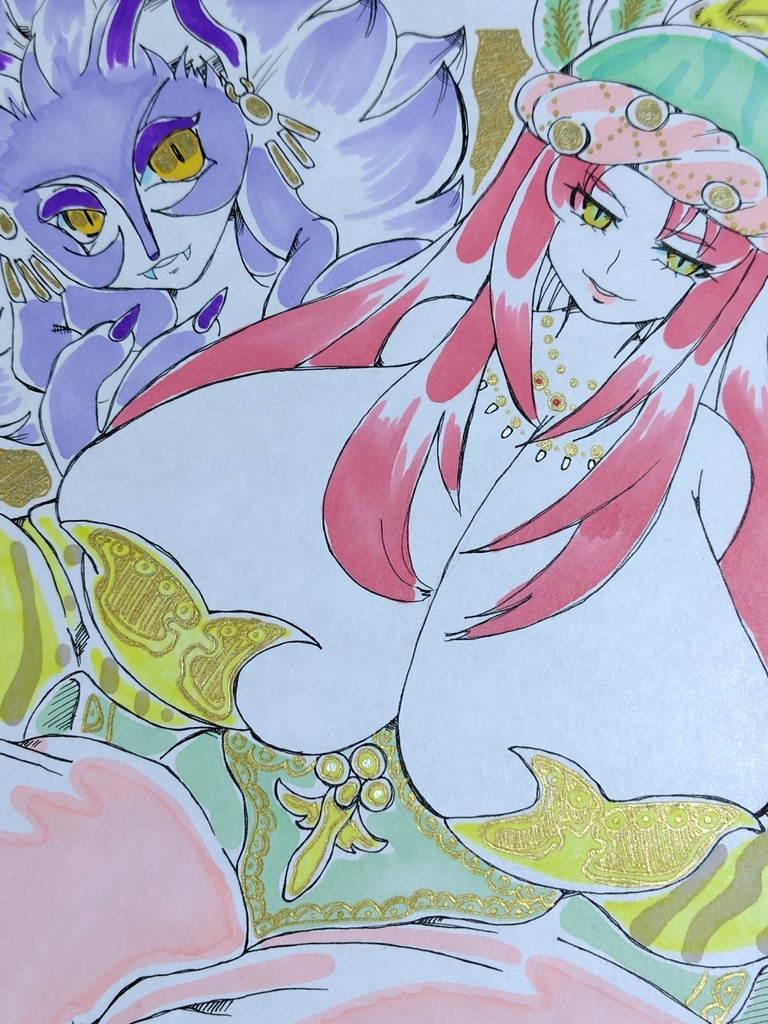 聖剣伝説3 【大色紙】 アンジェラと美獣イザベラ