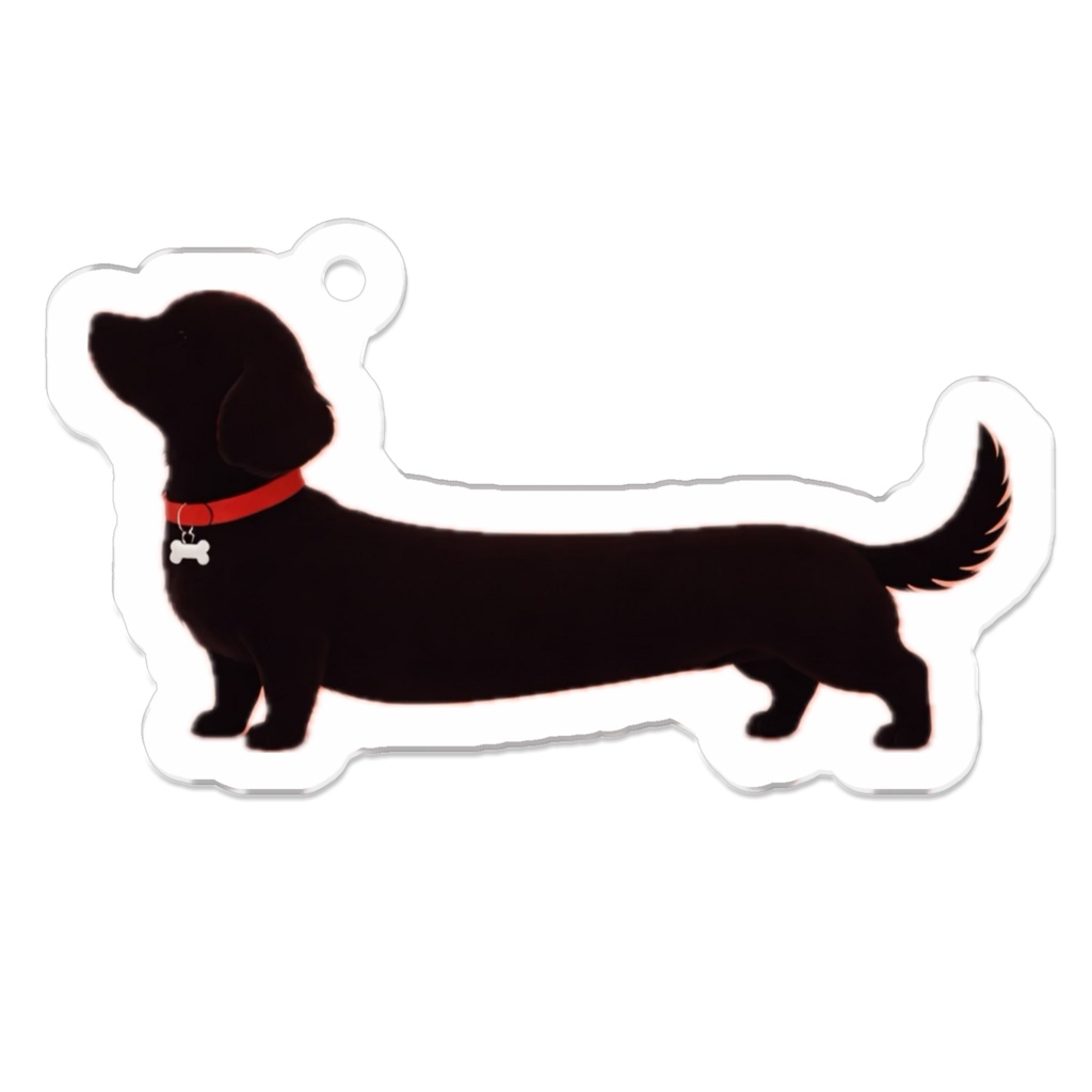 ダックスフンド シルエット アクリルキーホルダー