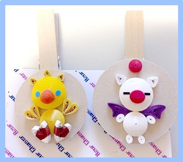 モーグリ・チョコボ　紙細工クリップ