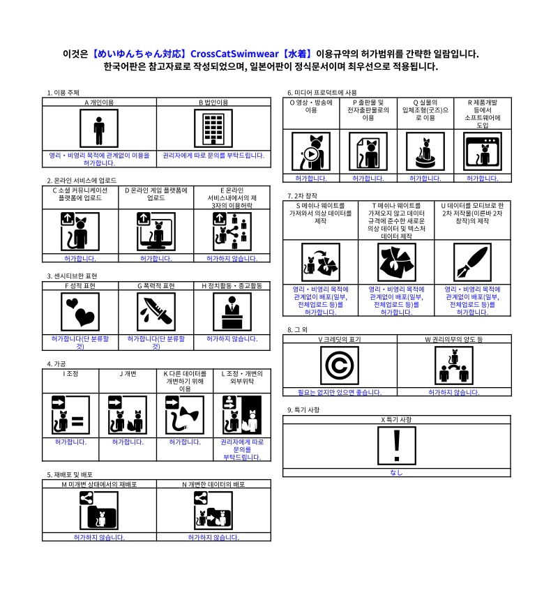 【めいゆんちゃん対応】CrossCatSwimwear【水着】